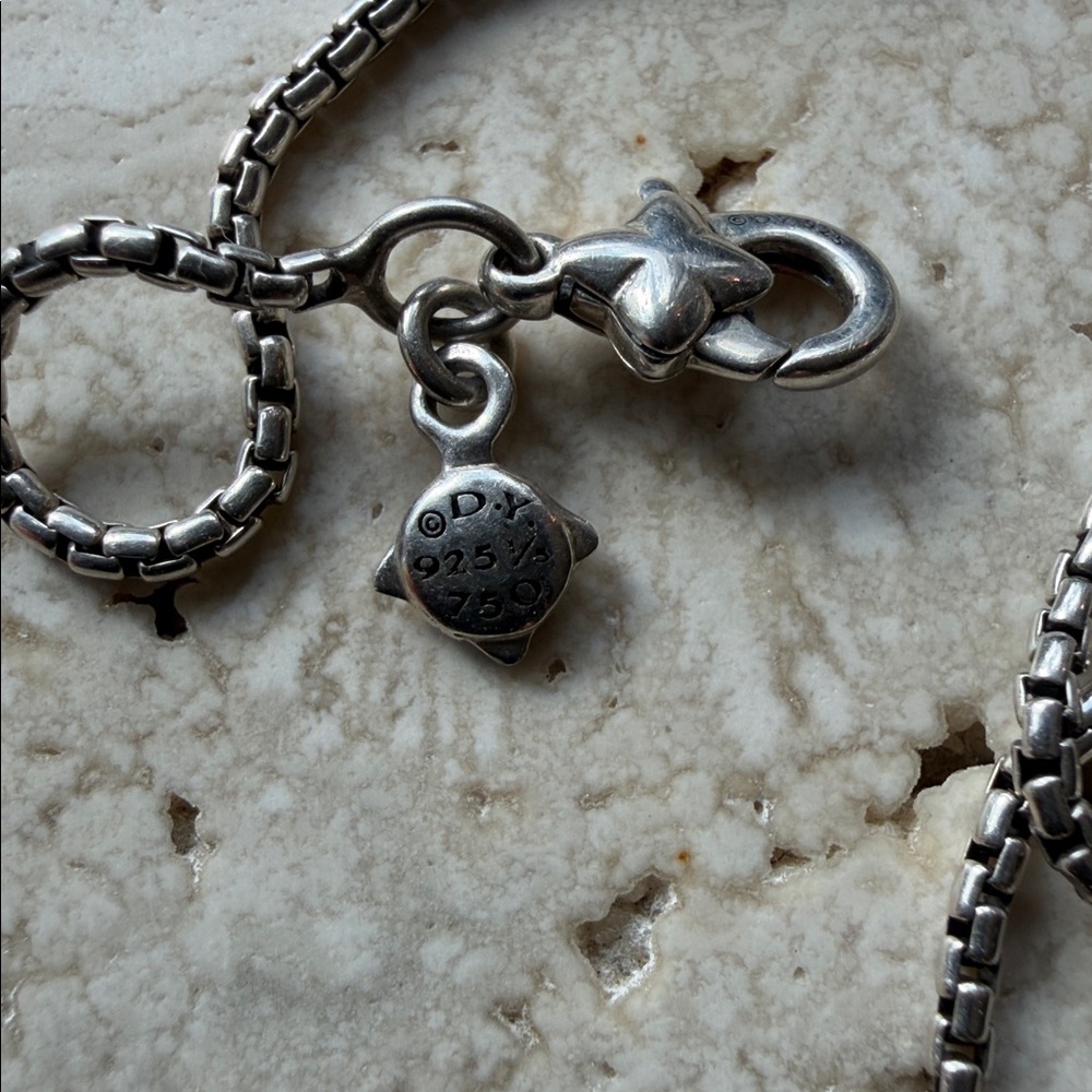 David Yurman Solari necklace sterling silver with 18k ball and diamonds - Picture 10 of 10